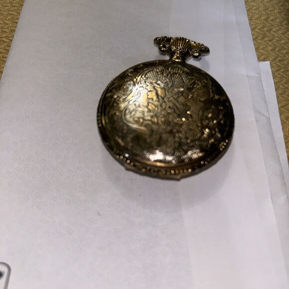 Vintage Quartz Pocket Watch Duck Scene untested Parts Or Repair AS-IS - Picture 7 of 15